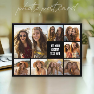 Carte Postale Créer un collage de photos personnalisé avec 8 pho