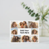 Carte Postale Créer un collage photo personnalisé avec 8 photos (Debout devant)