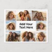 Carte Postale Créer un collage photo personnalisé avec 8 photos (Devant)