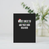 Carte Postale Créer une citation drôle de Noël "le plus suscepti (Debout devant)