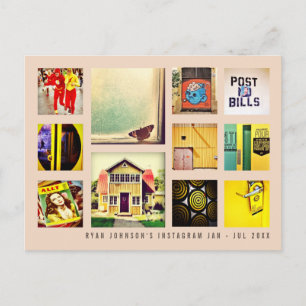 Carte Postale Créer votre propre Carré Instagram Photo Collage P