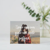 Carte Postale Créer Votre Propre Devis Personnalisé Sur L'Image (Debout devant)