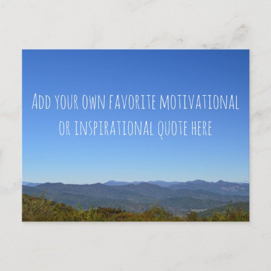 Carte Postale Créer votre propre message Pittoresque Mountain Ho (Devant)