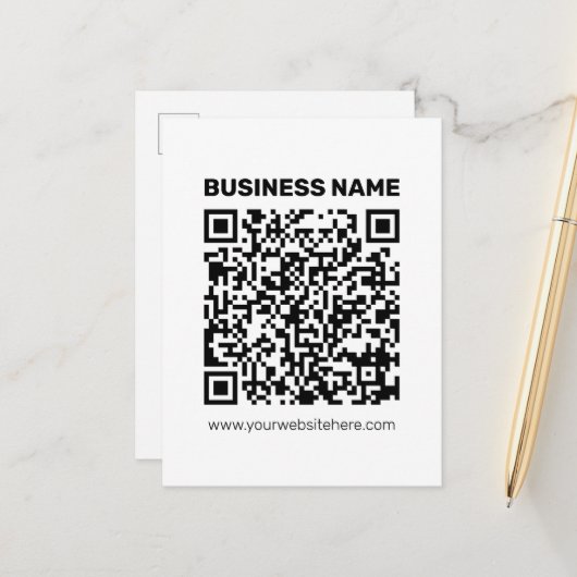 Carte Postale Créez instantanément un code QR pour n'importe que (Devant/Arrière en situation)