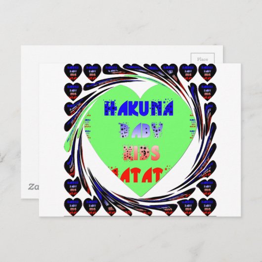 Carte Postale Créez vos propres coeurs lumineux conception bébé (Devant / Derrière)