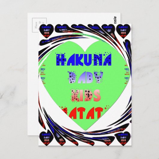 Carte Postale Créez vos propres coeurs lumineux conception bébé (Devant / Derrière)