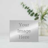 Carte Postale Créez votre propre argent métallique Faux (Debout devant)