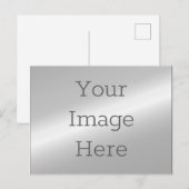 Carte Postale Créez votre propre argent métallique Faux (Devant / Derrière)