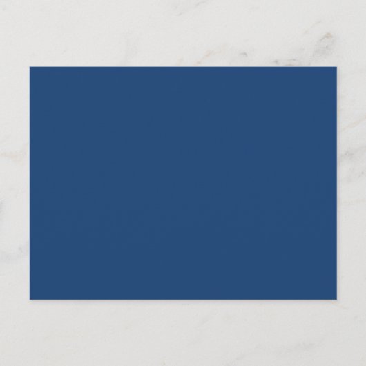 Carte Postale Créez votre propre bleu foncé simple (Devant)