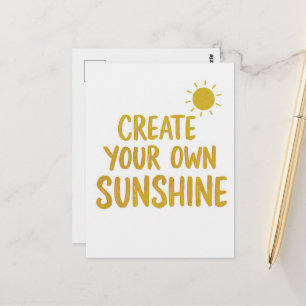 Carte Postale Créez votre propre citation de soleil sur