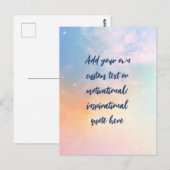 Carte Postale Créez Votre Propre Citation Motivationnelle Pastel (Devant / Derrière)