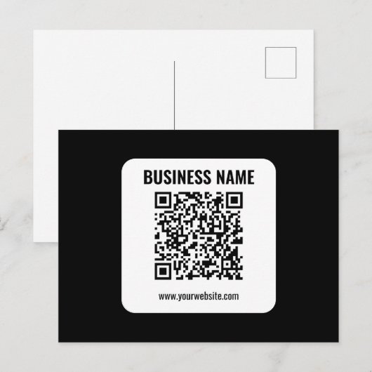 Carte Postale Créez votre propre code QR | Transparent (Devant / Derrière)