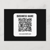 Carte Postale Créez votre propre code QR | Transparent (Devant)