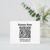 Carte Postale Créez votre propre code QR | Transparent (Debout devant)