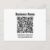 Carte Postale Créez votre propre code QR | Transparent (Devant)