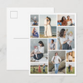 Carte Postale Créez votre propre collage de 11 photos (Devant / Derrière)