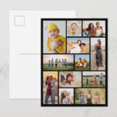 Carte Postale Créez votre propre collage de 12 photos (Devant / Derrière)