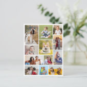 Carte Postale Créez Votre Propre Collage de 12 Photos (Debout devant)