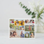 Carte Postale Créez Votre Propre Collage de 12 Photos (Debout devant)
