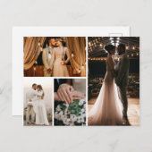 Carte Postale Créez votre propre collage de 4 photos (Devant / Derrière)