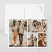 Carte Postale Créez votre propre collage de 4 photos (Devant / Derrière)