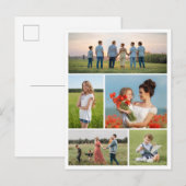 Carte Postale Créez votre propre collage de 5 photos (Devant / Derrière)