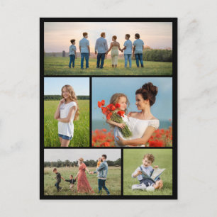 Carte Postale Créez votre propre collage de 5 photos