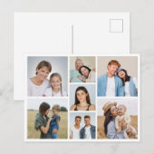 Carte Postale Créez votre propre collage de 7 photos (Devant / Derrière)