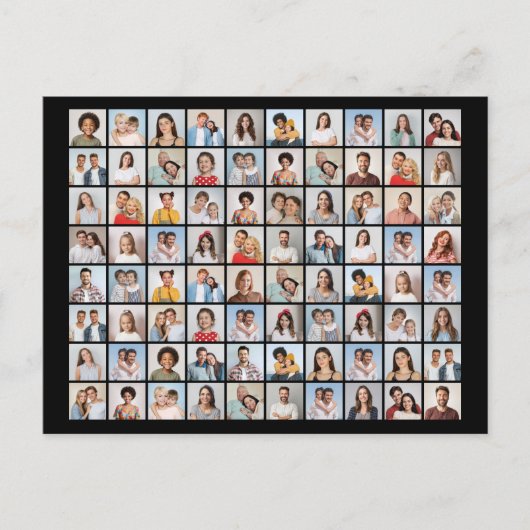 Carte Postale Créez votre propre collage de 80 photos (Devant)