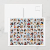 Carte Postale Créez Votre Propre Collage de 80 Photos Éditable e (Devant / Derrière)