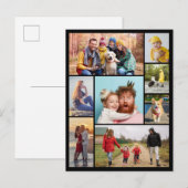 Carte Postale Créez votre propre collage de 8 photos (Devant / Derrière)