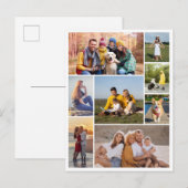 Carte Postale Créez votre propre collage de 8 photos (Devant / Derrière)