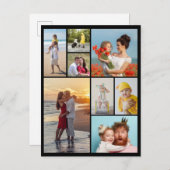 Carte Postale Créez votre propre collage de 8 photos (Devant / Derrière)