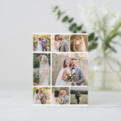 Carte Postale Créez Votre Propre Collage De 8 Photos De Mariage (Debout devant)