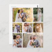 Carte Postale Créez Votre Propre Collage De Mariage De 7 Photos (Devant / Derrière)