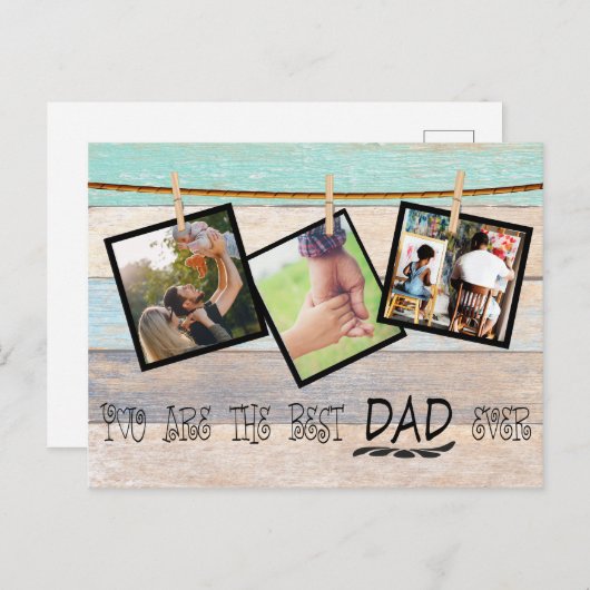 Carte Postale Créez votre propre collection de photos.Fête des p (Devant / Derrière)