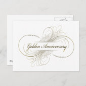 Carte Postale Créez votre propre design Anniversaire d'or (Devant / Derrière)