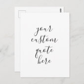 Carte Postale Créez votre propre devis (Devant / Derrière)