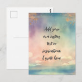 Carte Postale Créez votre propre devis de motivation océanique D (Devant / Derrière)