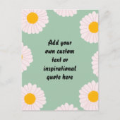 Carte Postale Créez votre propre devis de motivation pour les fl (Devant)