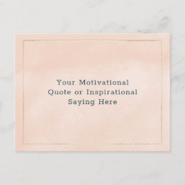 Carte Postale Créez Votre Propre Devis Motivationnel Blush Pink 