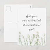 Carte Postale Créez votre propre devis personnalisé - Floral (Devant / Derrière)