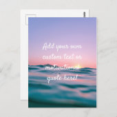 Carte Postale Créez votre propre devis personnalisé - Sunset Sea (Devant / Derrière)
