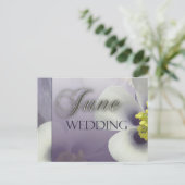 Carte Postale Créez votre propre Mariage de juin violet (Debout devant)