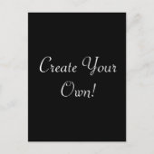 Carte Postale Créez votre propre noir (Devant)
