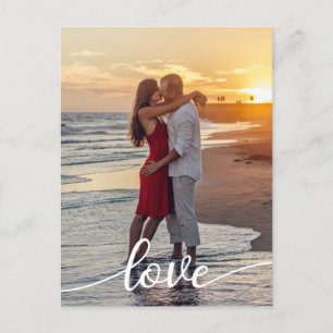 Carte Postale Créez Votre Propre Photo de Couple Romantique de S