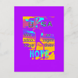 Carte Postale Créez votre propre USA Hope Nous sommes forts ense