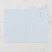 Carte Postale Crème Brun Fleurs Bleues Amour (Dos)