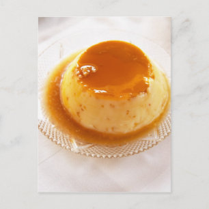 Carte Postale Crème caramel type de pudding au caramel