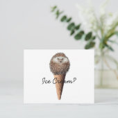Carte Postale Crème de glace de hérisson (Debout devant)